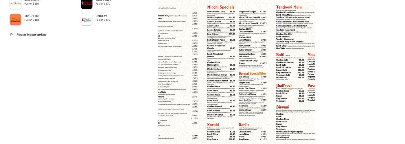 Mirchi Menu