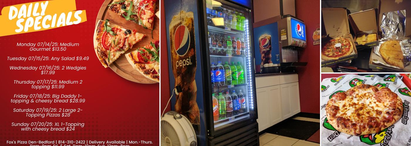 Fox's Pizza Den Menu