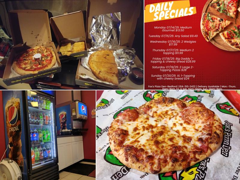 Fox's Pizza Den Menu