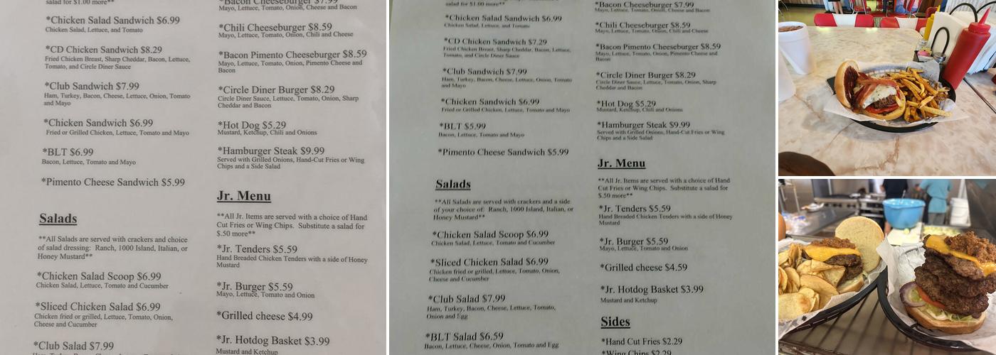 Circle Diner Menu