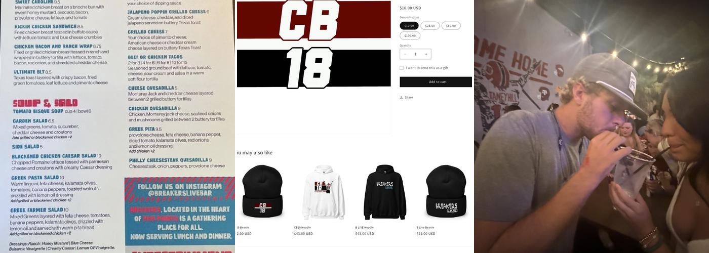 CB 18- Breakers Live Menu