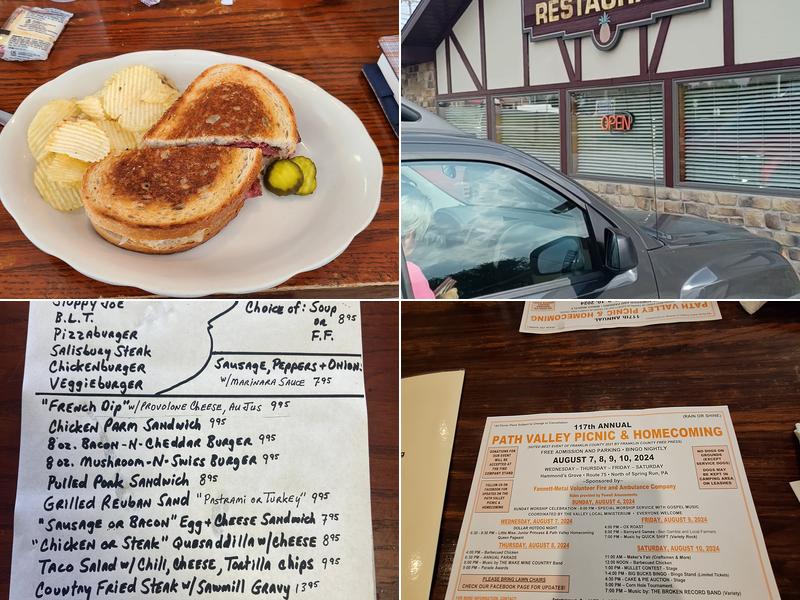 Path Valley Family Restaurant Menu