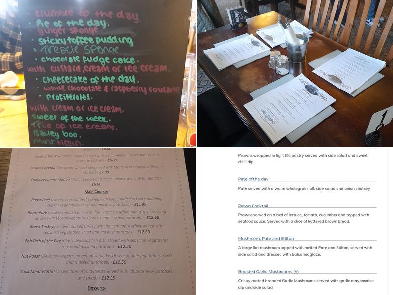 The Carpenters Fiskerton Menu