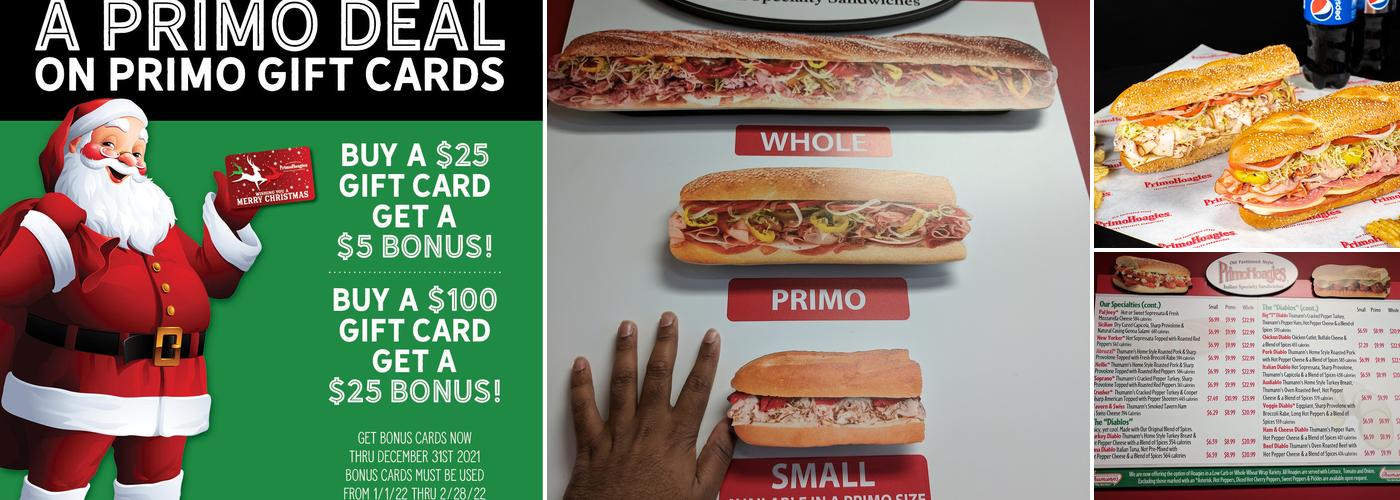 PrimoHoagies Menu