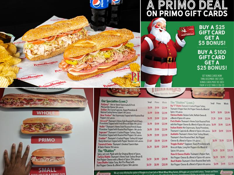PrimoHoagies Menu