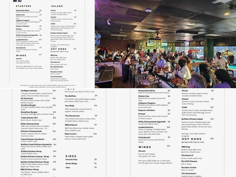 Mulligans Menu
