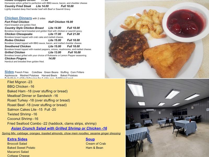 The New Fort Restaurant Menu