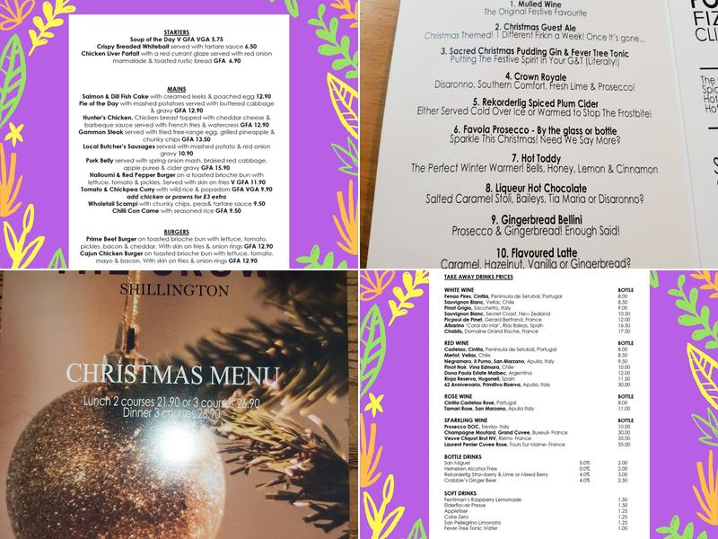 The Crown at Shillington Menu