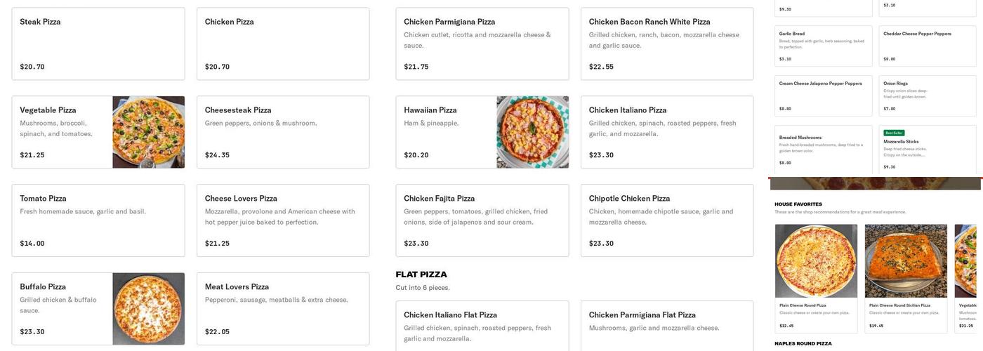 Pizza Heaven Menu