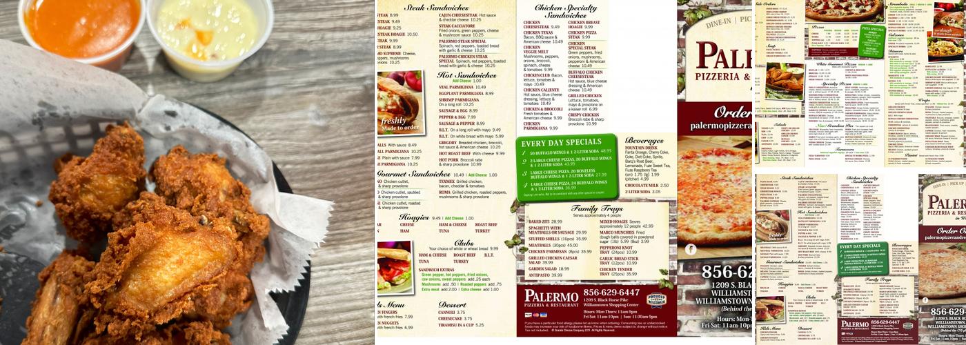 Palermo's Pizzeria & Restaurant Menu