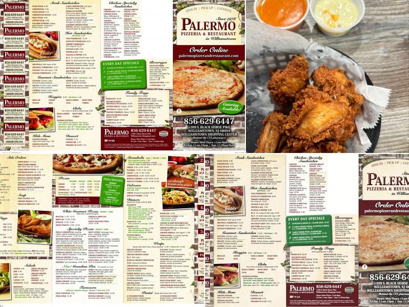 Palermo's Pizzeria & Restaurant Menu
