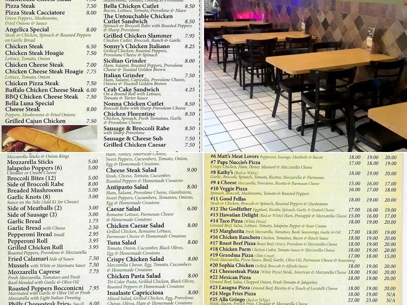 Bella Luna Pizza Menu