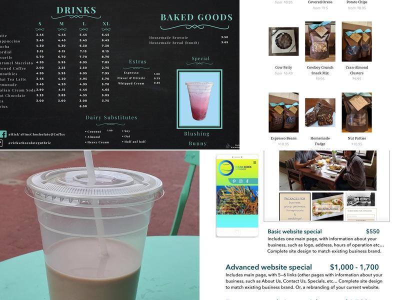 Rick's Fine Chocolates & Coffees Menu