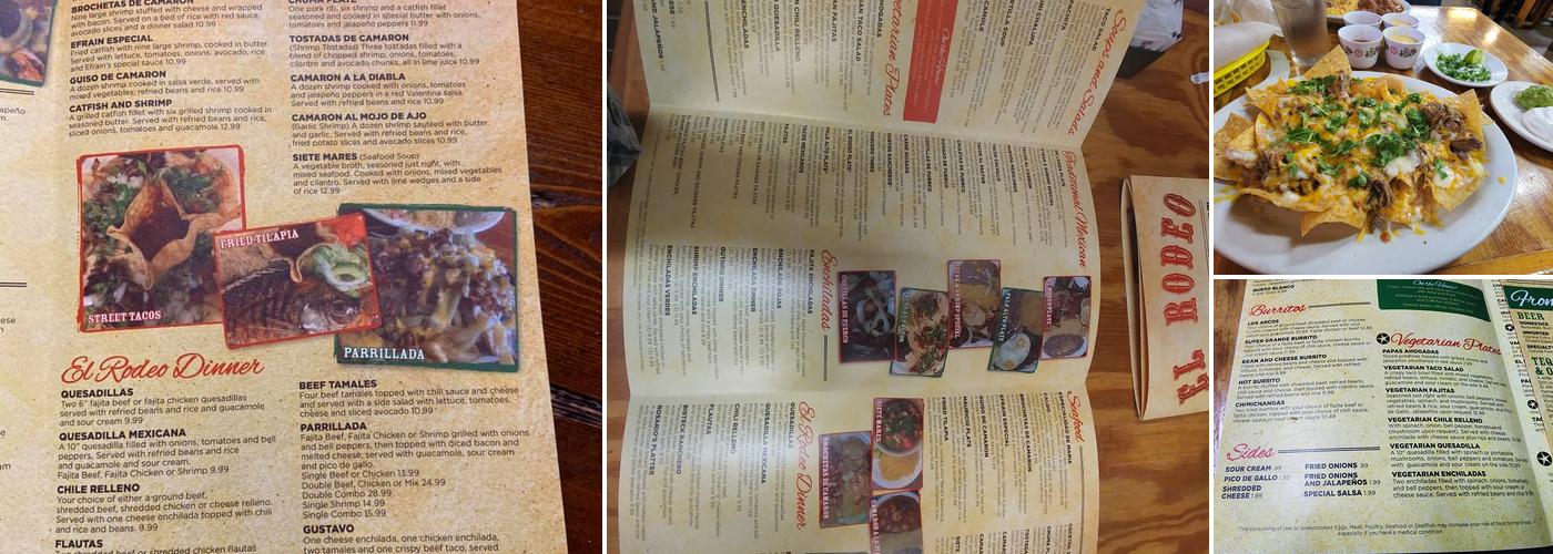 El Rodeo Menu