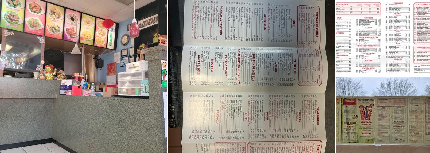 New Bamboo Garden Menu