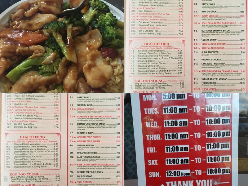 Chang Wang Asian Restaurant Menu