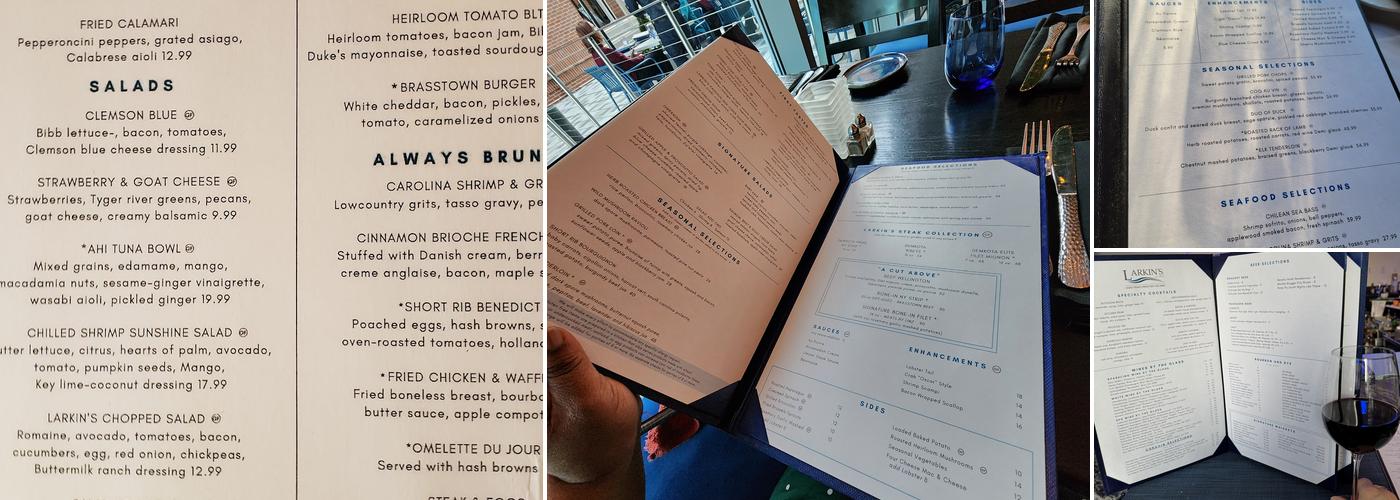 Larkin's Menu