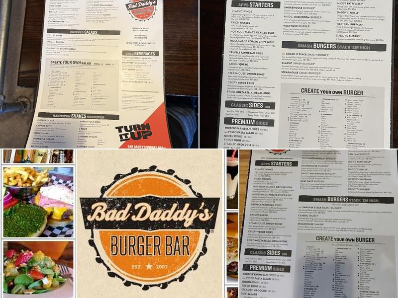 Bad Daddy's Burger Bar Menu