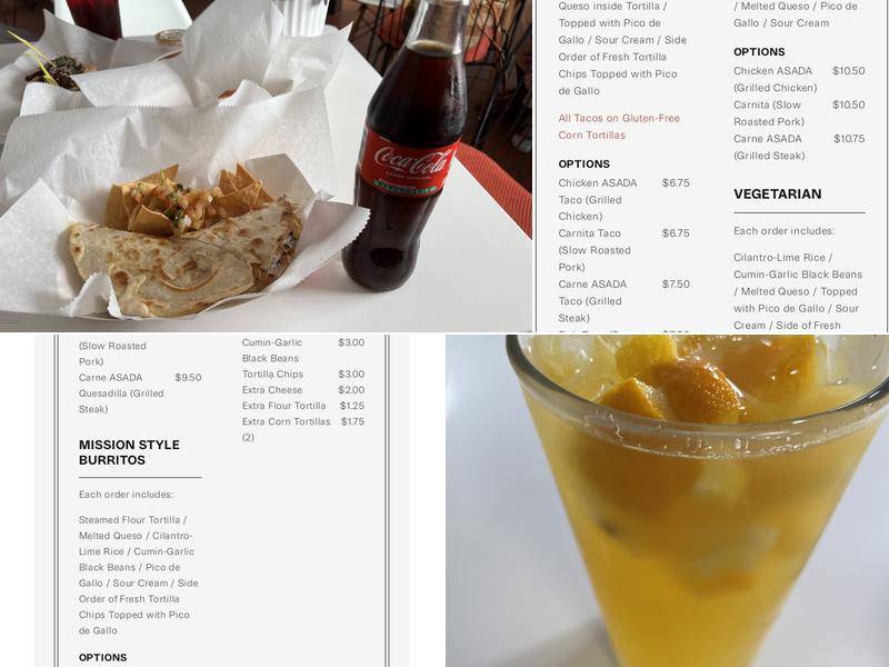 ASADA Menu