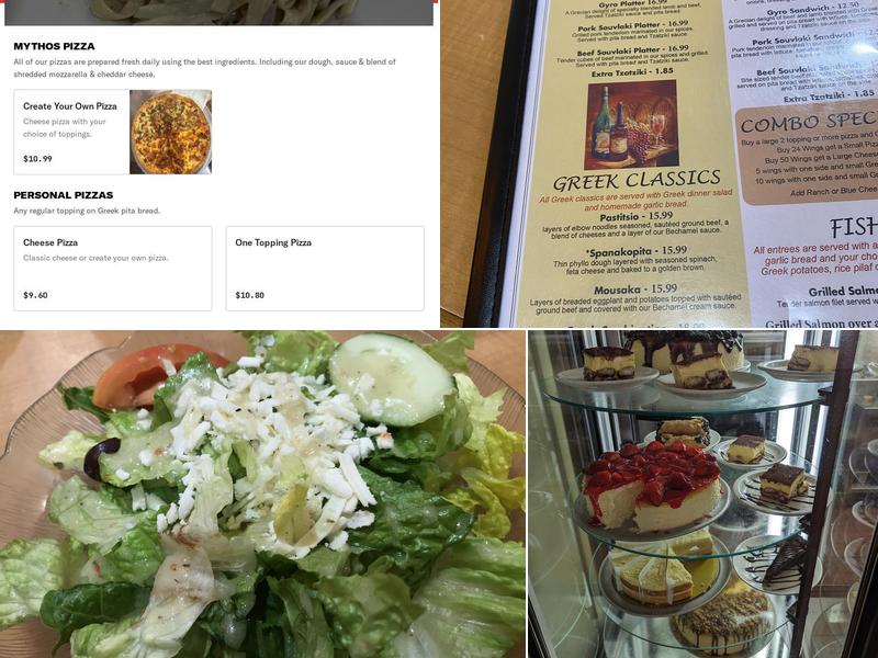 Mythos Greek & Italian Restaurant Menu