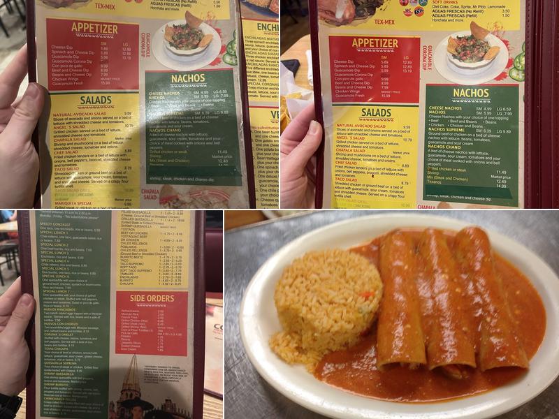 Corona Mexican Restaurant Menu
