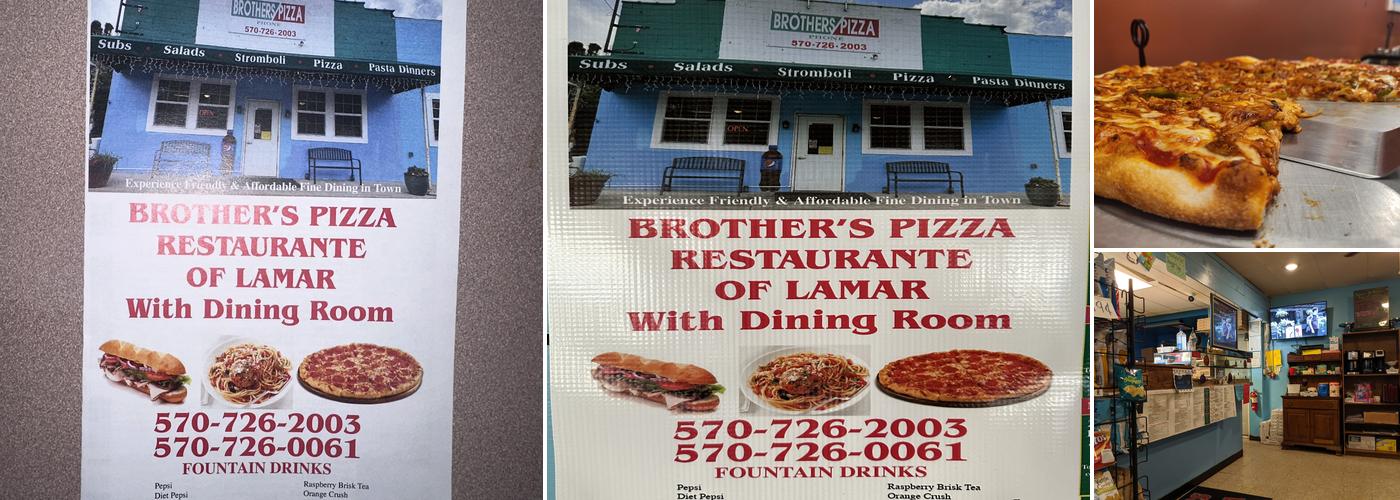 Brothers Pizza of Lamar Menu