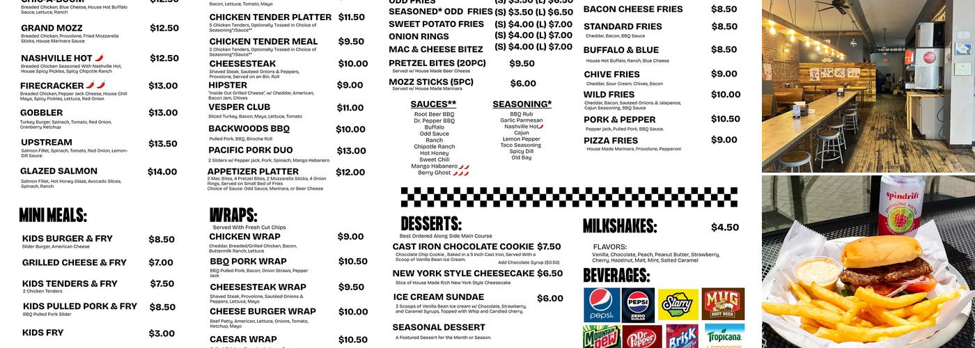 Odd Fellas Menu