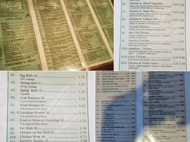 Chopsticks Menu