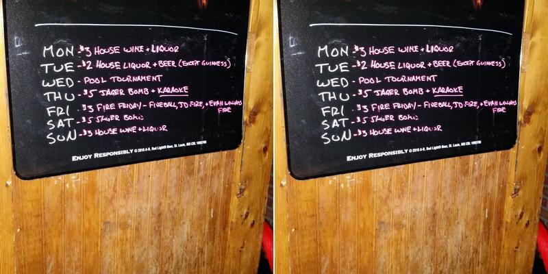 GasLight Lounge & Grill Menu