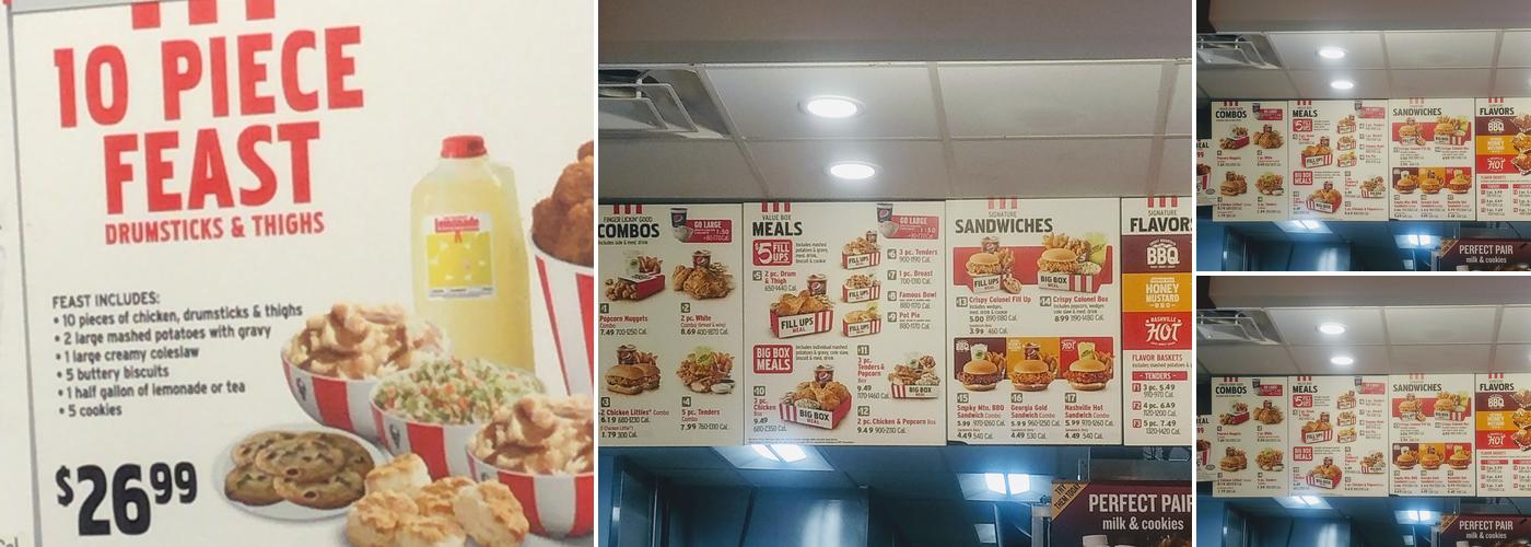 KFC Menu