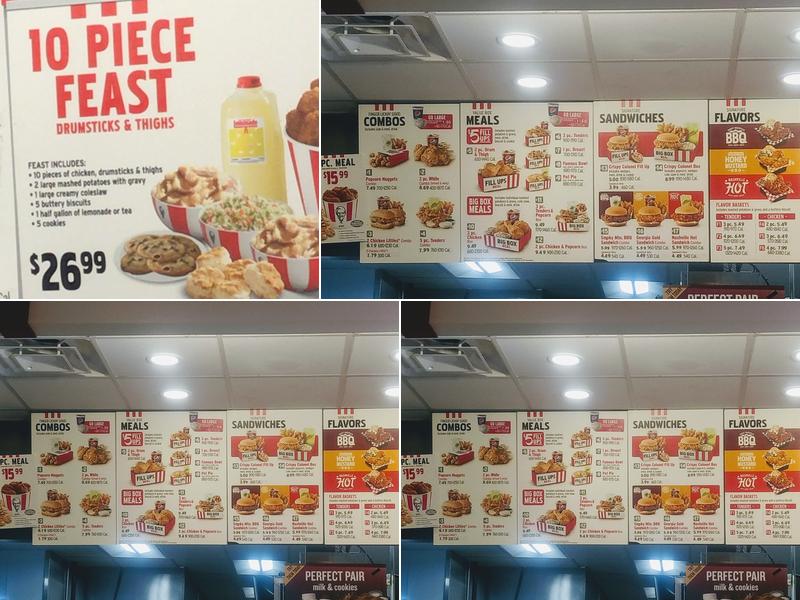 KFC Menu