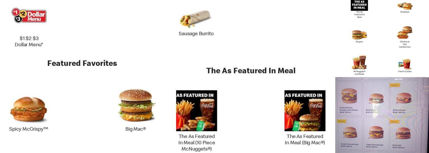 McDonald's Menu