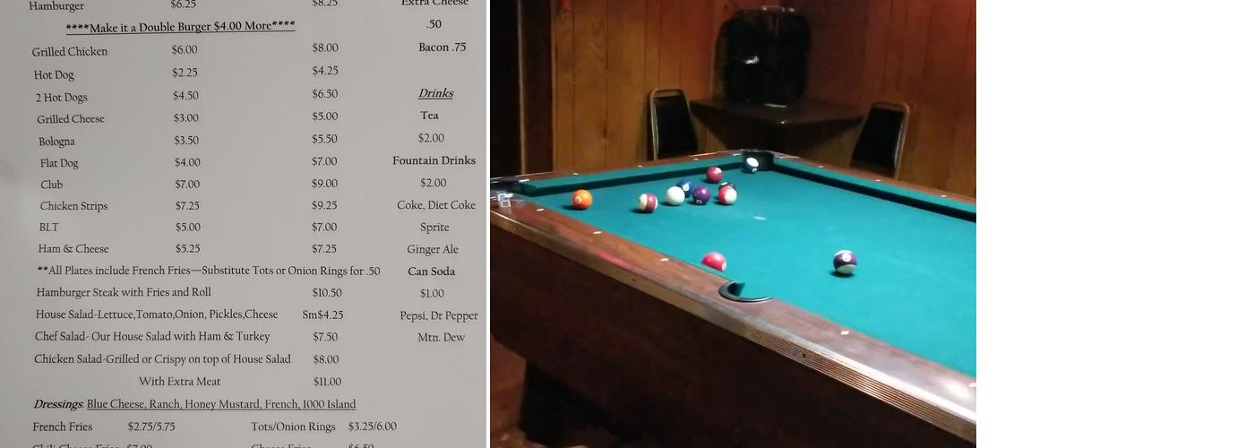 Southend Bar & Grill Menu