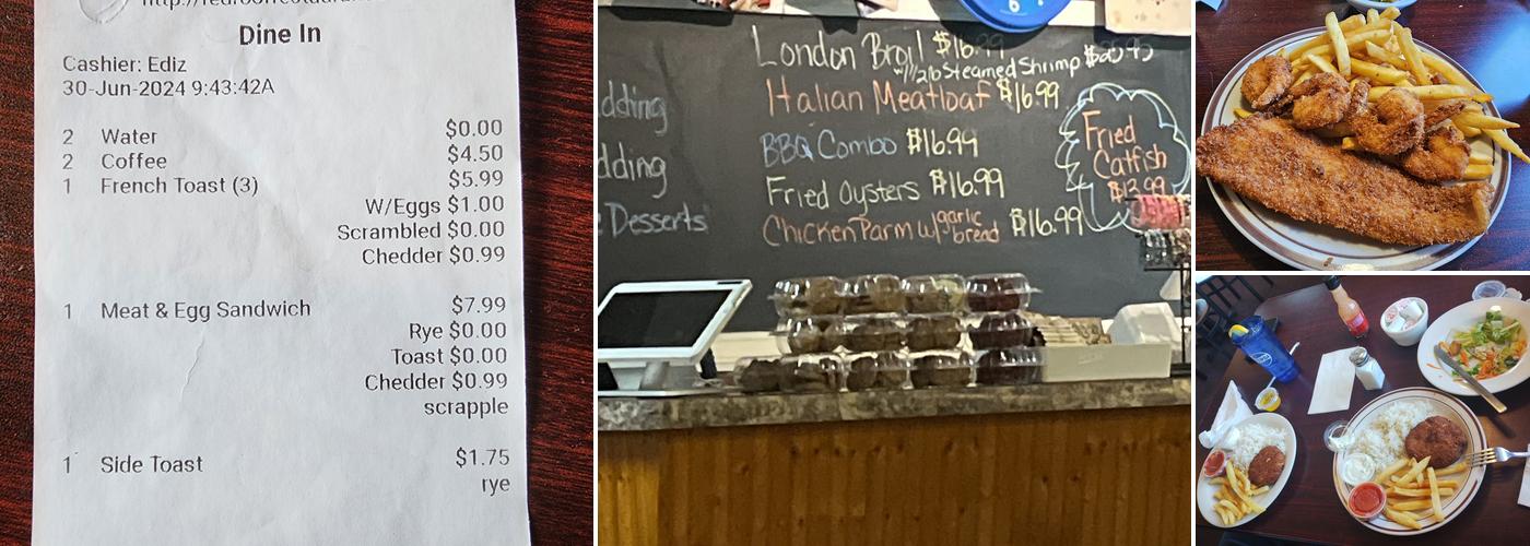 Red Roof Family Restuarant Menu