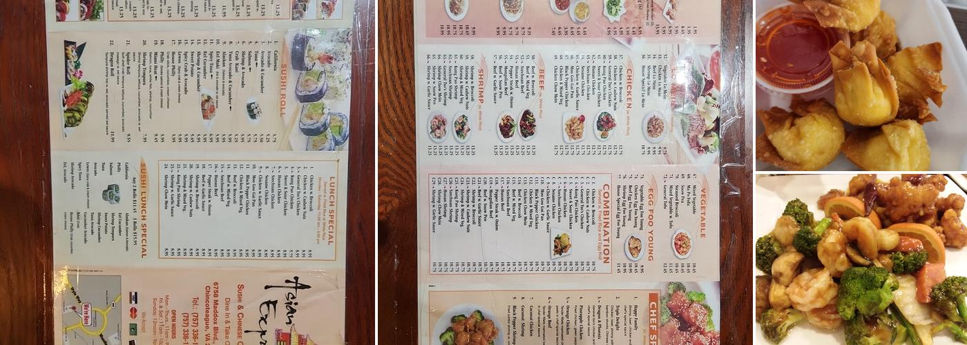 Asian Express Menu