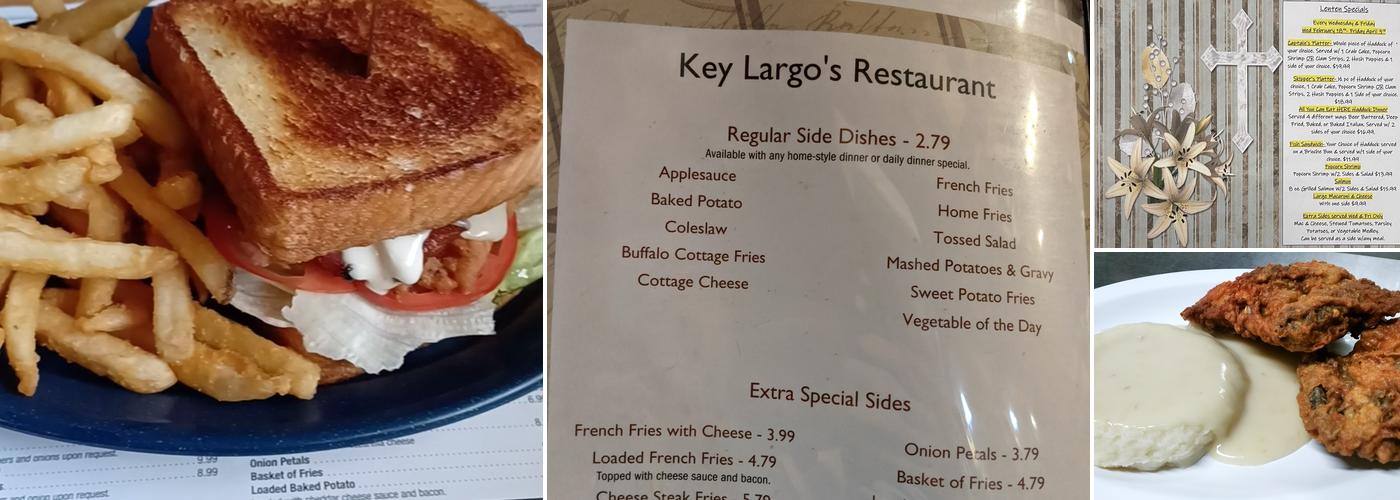 Key Largo's Menu