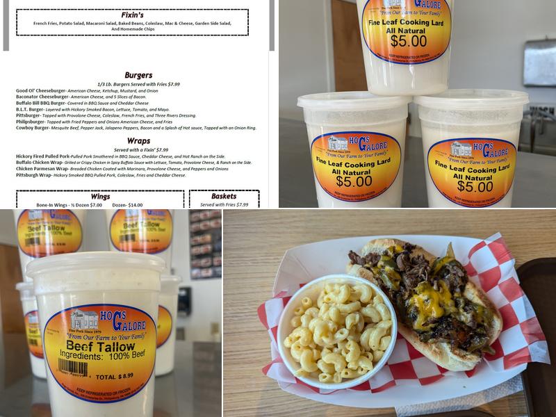 Hogs Galore Menu
