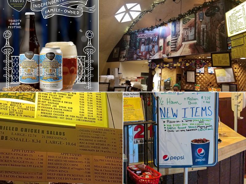 Sid's Super Submarines, Pizza & 6-Pack Menu