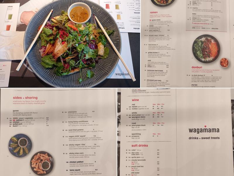 wagamama crawley Menu