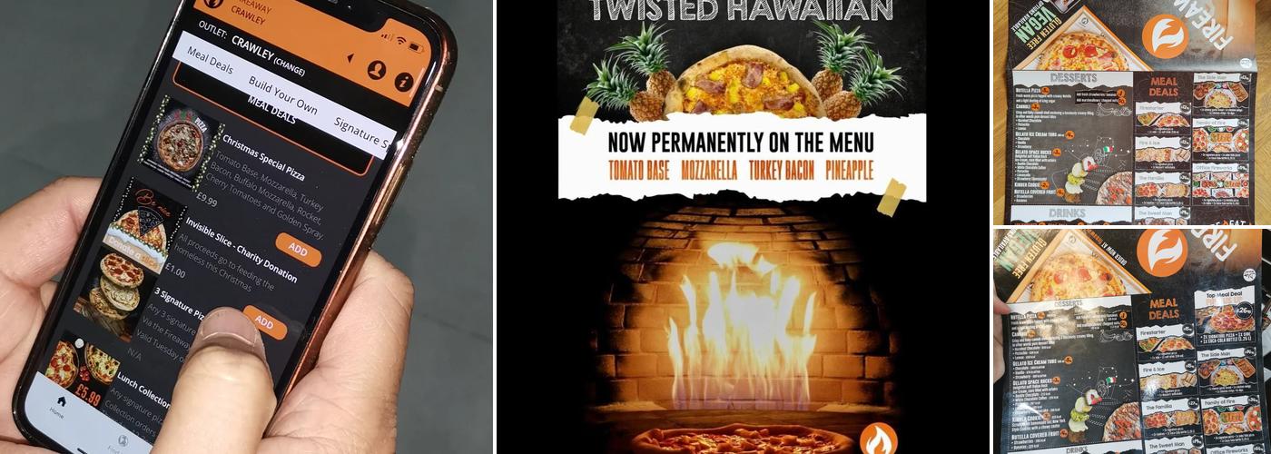 Fireaway Crawley Menu