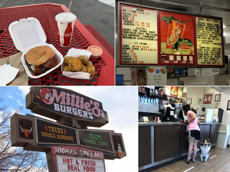Millies Burgers Menu