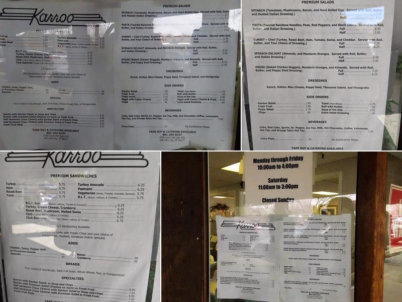 Karroo Menu