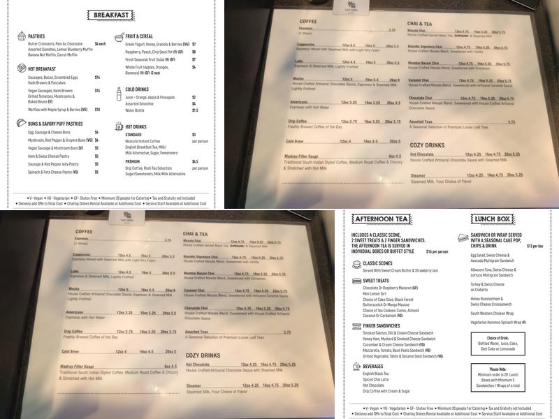 Biscotts Bakery & Café Menu