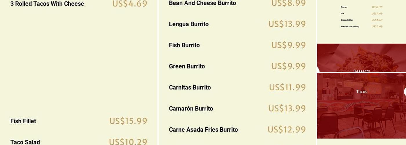 Gual Bertos Menu