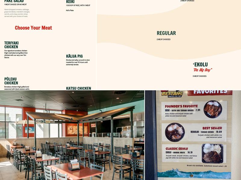 Mo' Bettahs Hawaiian Style Food Menu