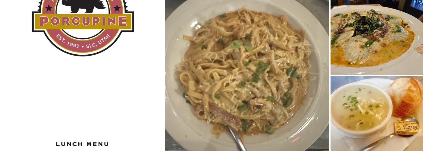 Porcupine Pub & Grille Menu