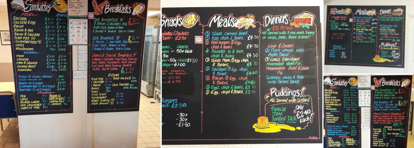 Garwick Cafe Menu