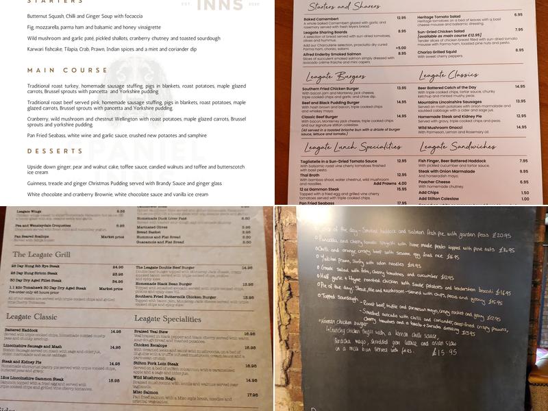 The Leagate Inn Menu