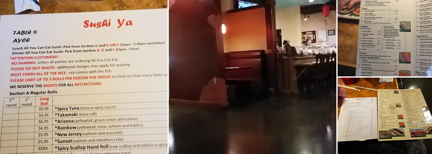 Sushi Ya Draper Menu