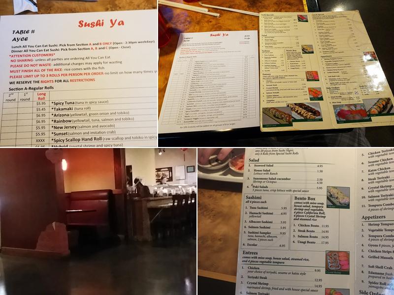 Sushi Ya Draper Menu